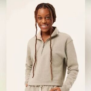 Porcini Heather 50/50 Half-Zip Sweatshirt